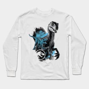 Dinosaurs in Duel: Big and Small Long Sleeve T-Shirt